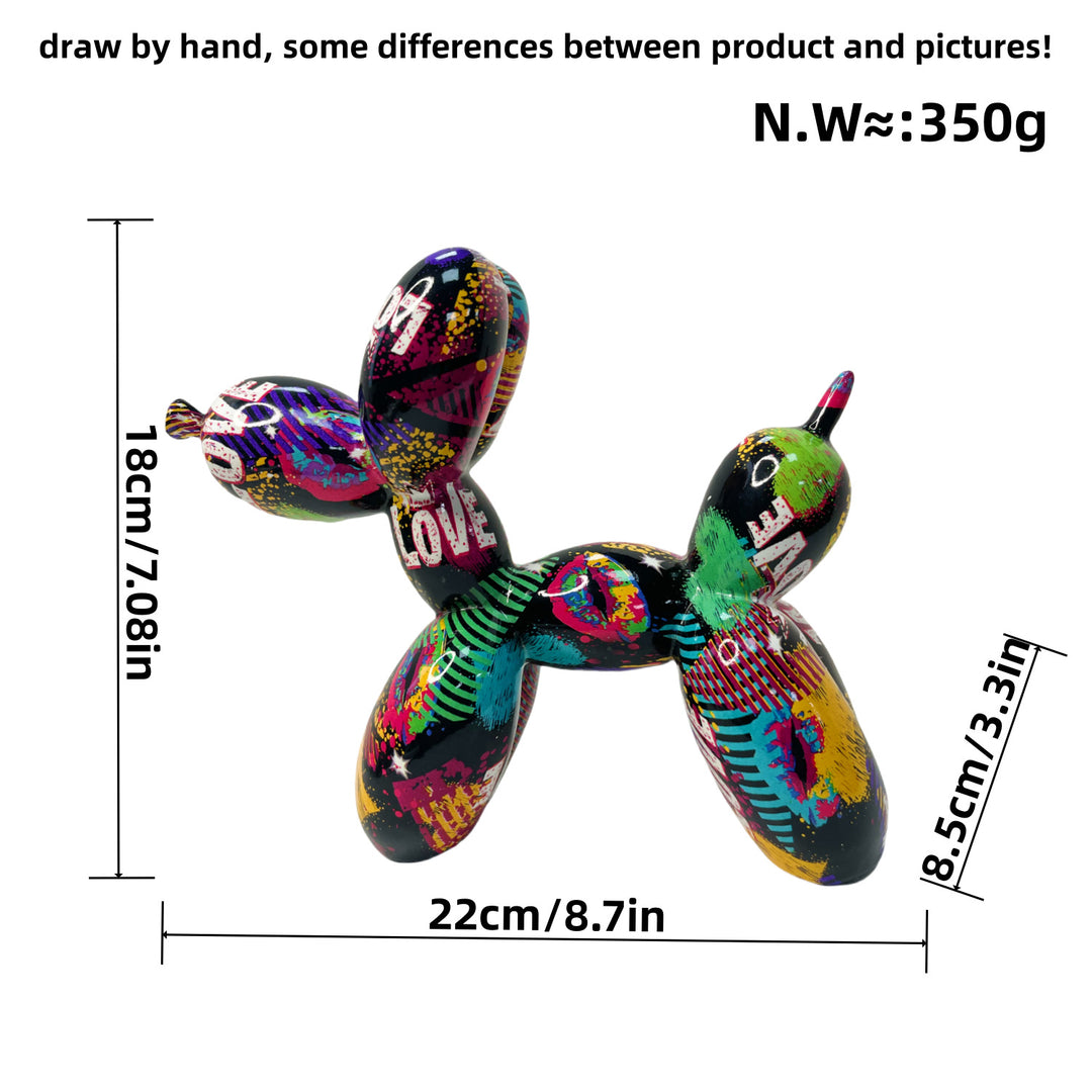 Colorful Balloon Dog Sculpture Bowlift