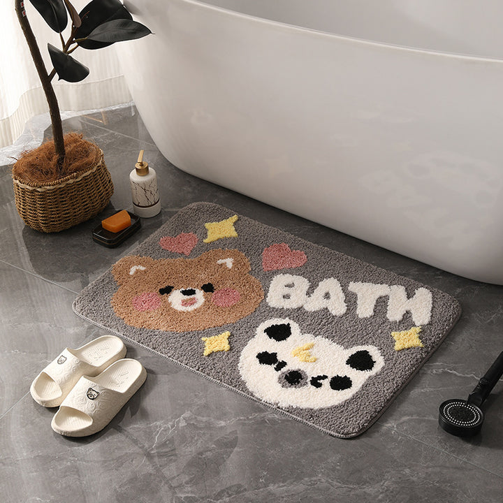 Playful Cartoon Bath Mat Bowlift