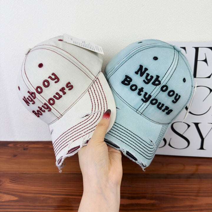Women's Distressed Adjustable Baseball Cap Bowlift