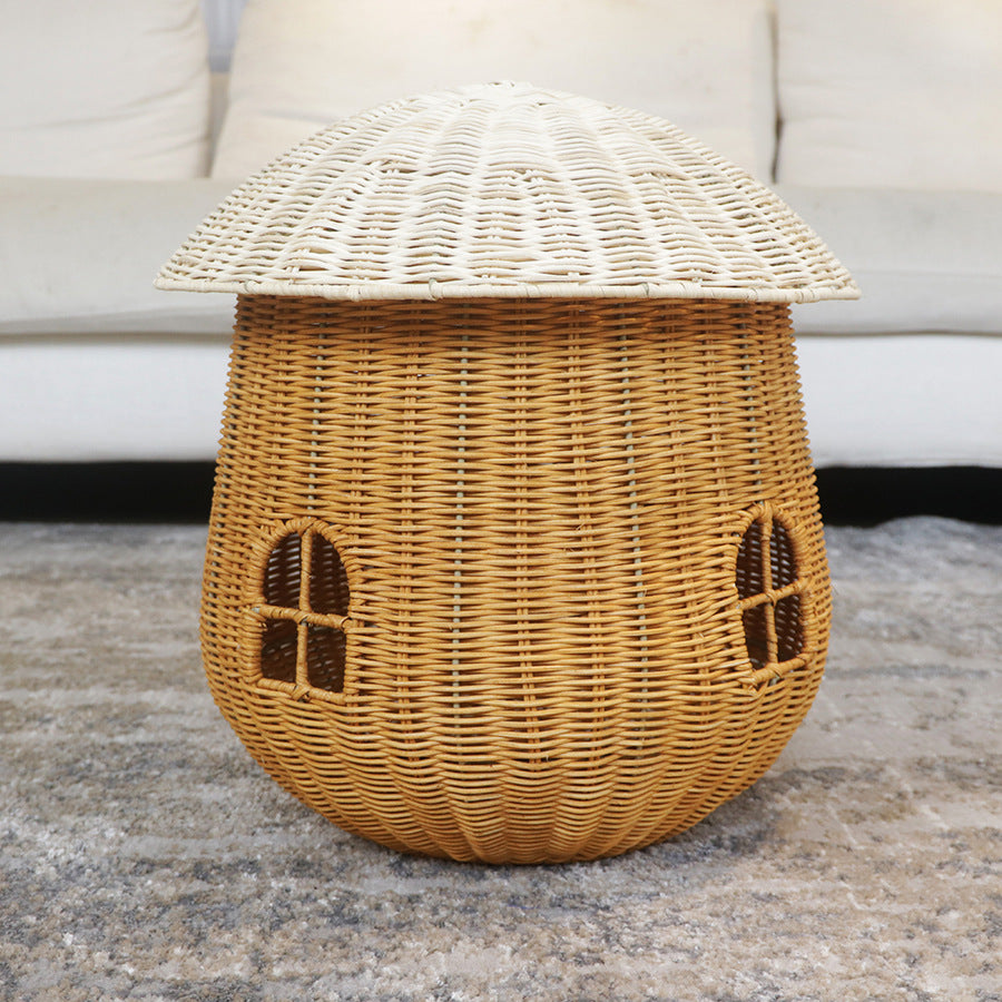 Decorative Woven Pet Home Bowlift