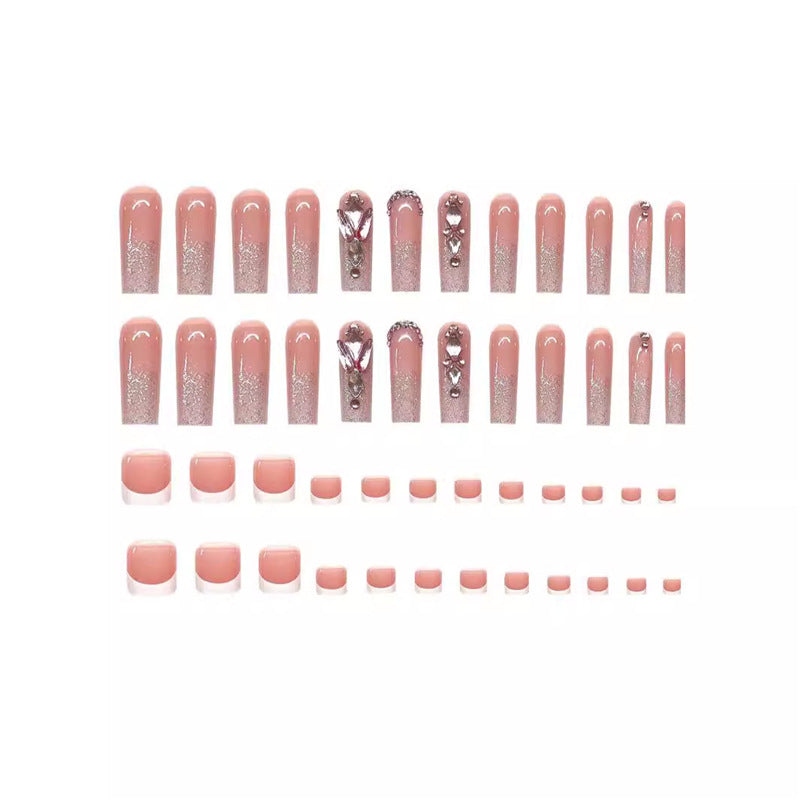 Elegant Press-On Nail Art Set Bowlift
