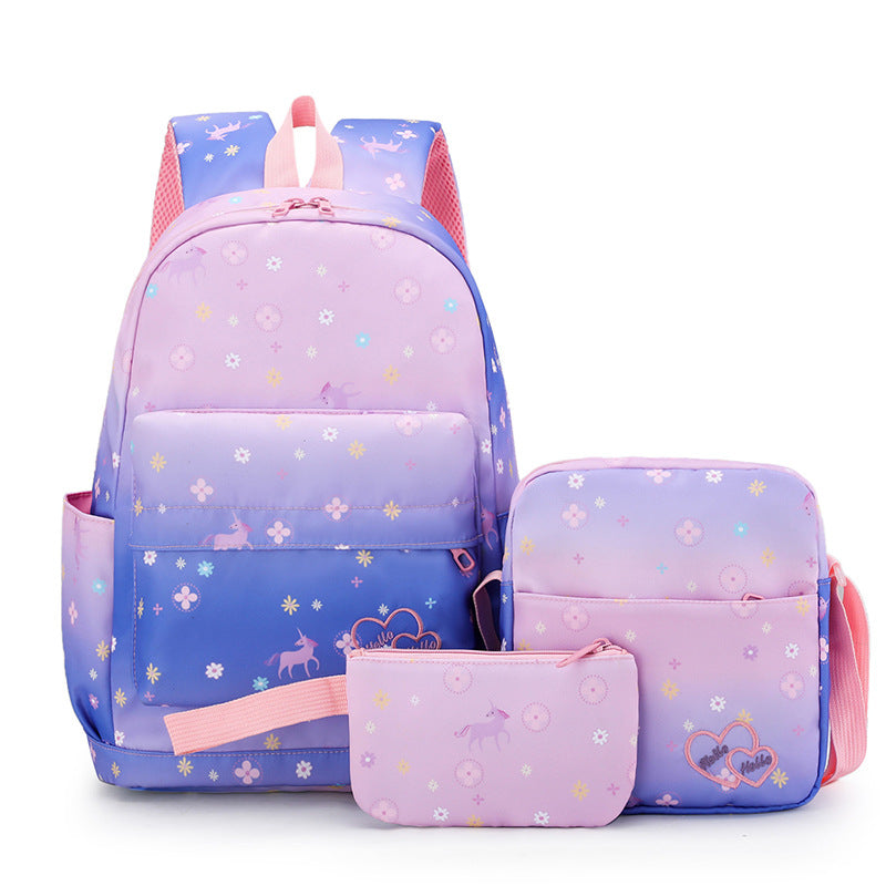 Cute Multi-Pocket School Backpack Set Bowlift