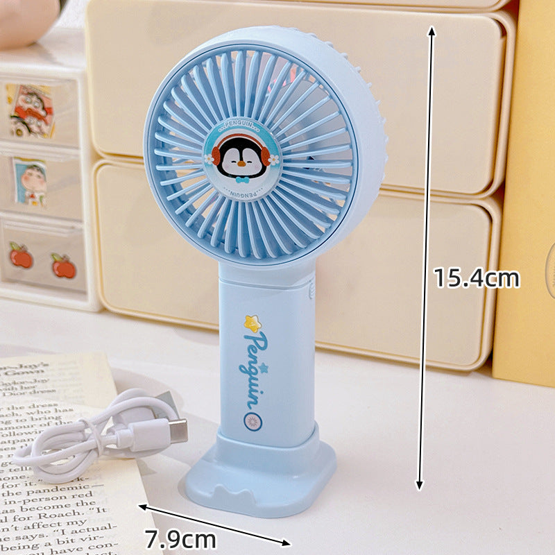 Ladies Portable Mini Fan with Cute Penguin Design Bowlift