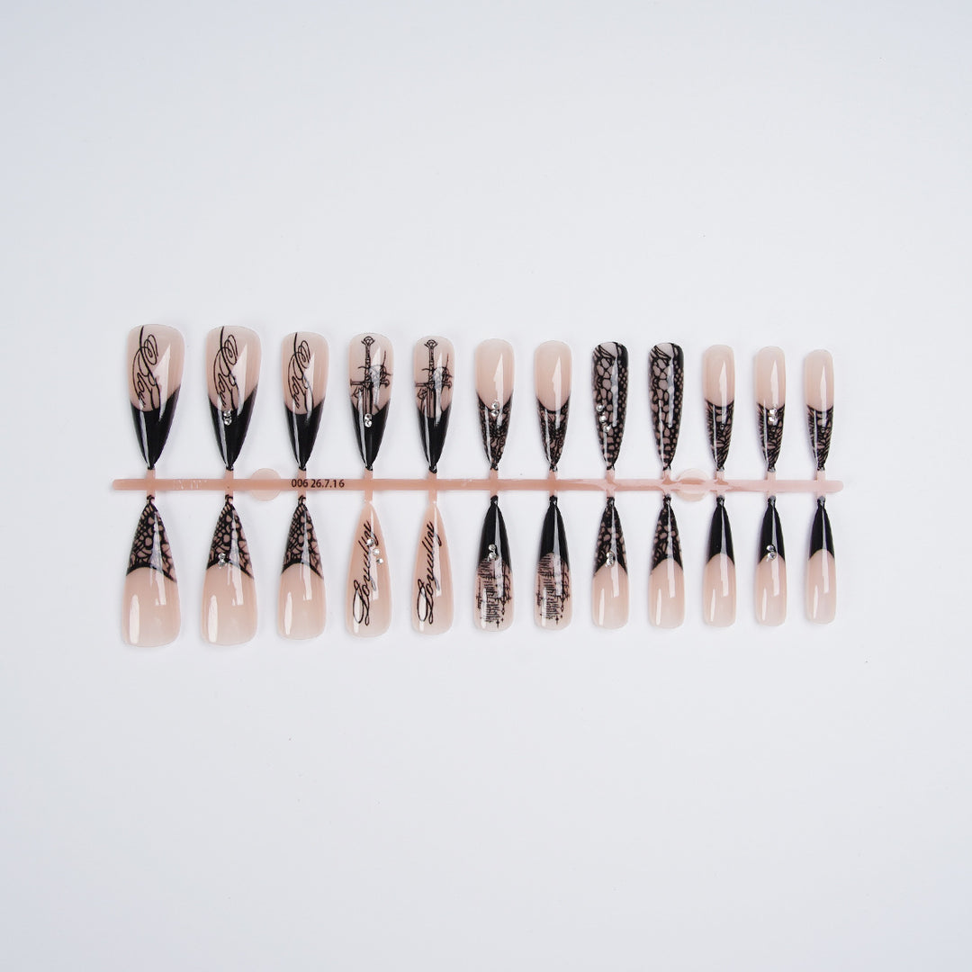 Luxury Artificial Nail Set Bowlift