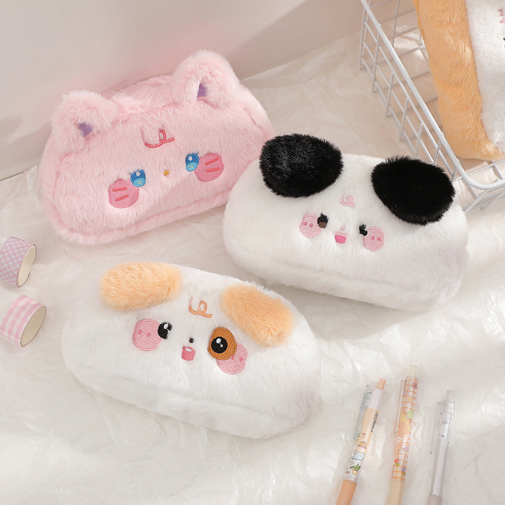 Cute Panda-Themed Plush Pencil Case Bowlift