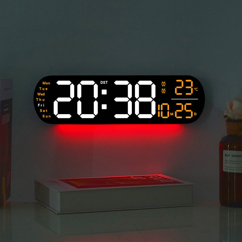 Digital LED alarm clock with large display and temperature display Bowlift