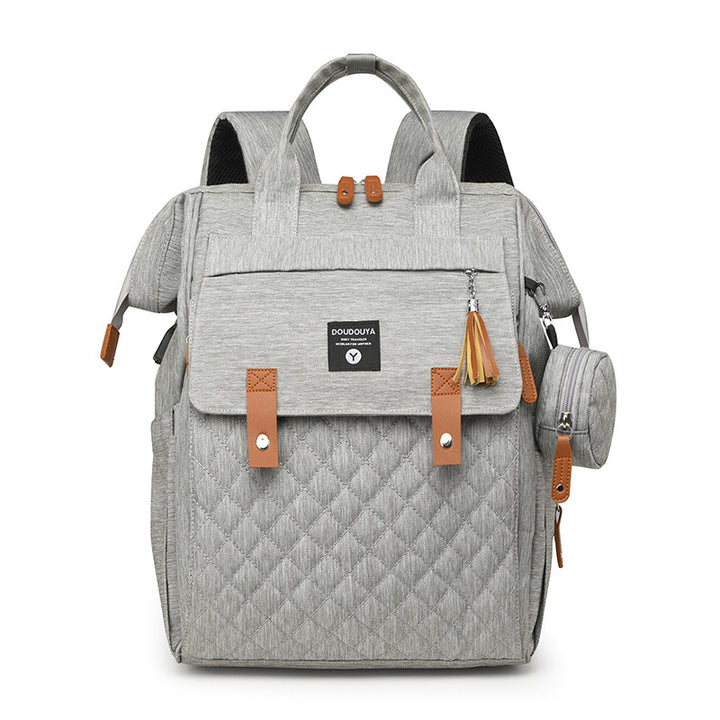 Multi-Functional Quilted Travel Backpack Bowlift