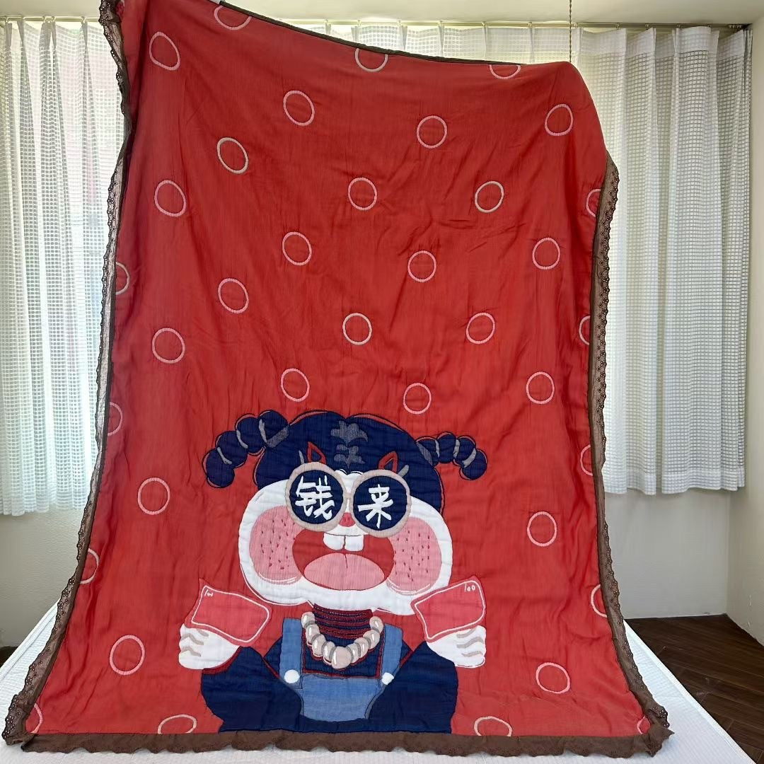 Women's bedspread with cute animal and fairy tale motif Bowlift