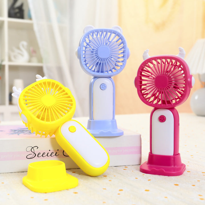 Women's Portable Mini Fan with Playful Design and Flexible Tilt Bowlift