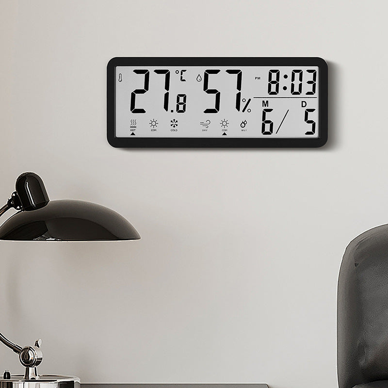 Digital multifunction weather alarm clock with hygrometer and temperature display Bowlift