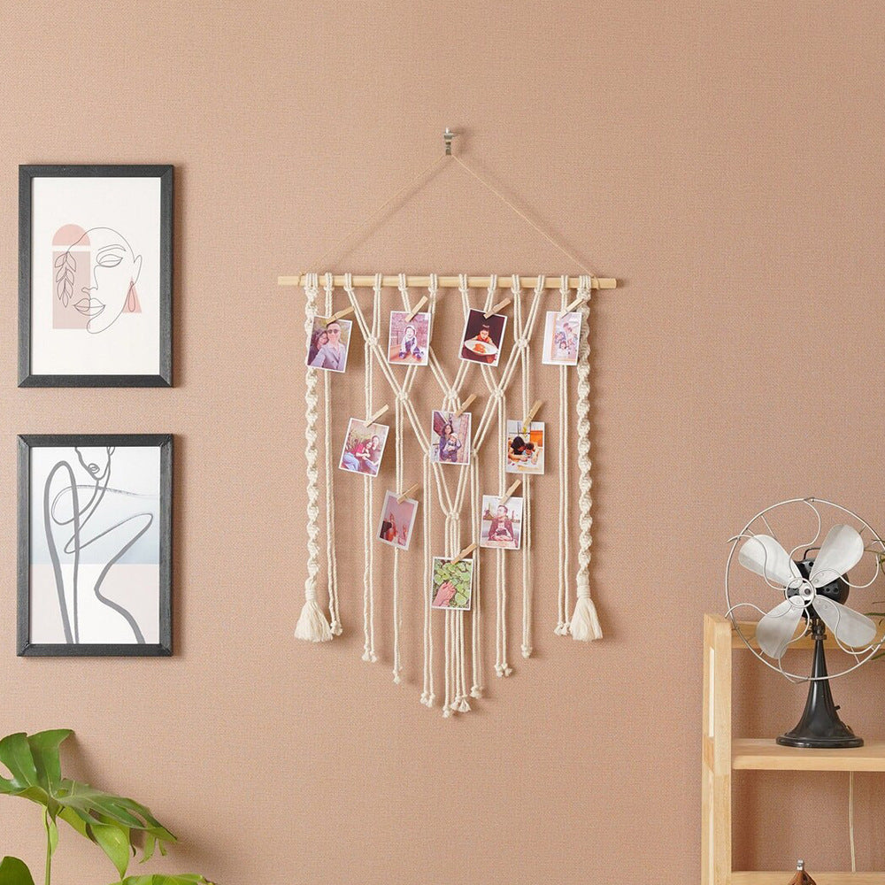 Macrame Wall Hanging with Elegant Fringes and Artistic Design