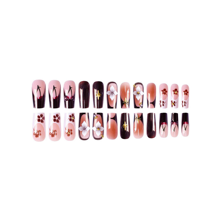 Decorative Long Acrylic Nail Art Bowlift