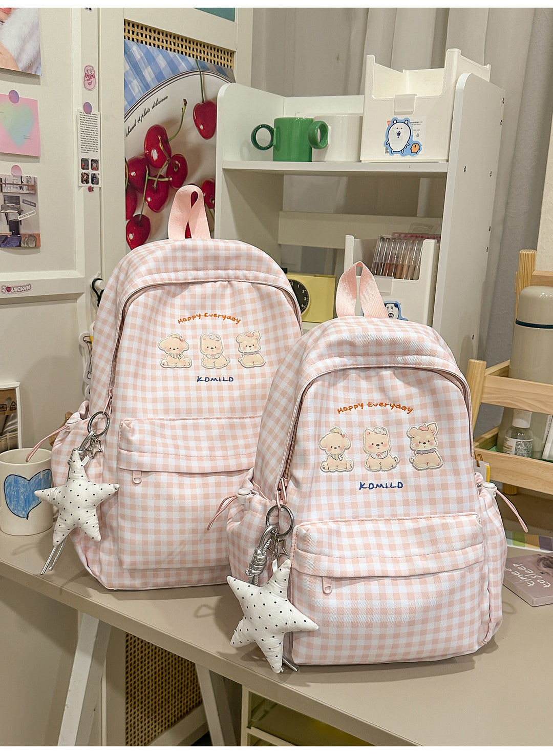 Cute Checkered Patterned Backpack