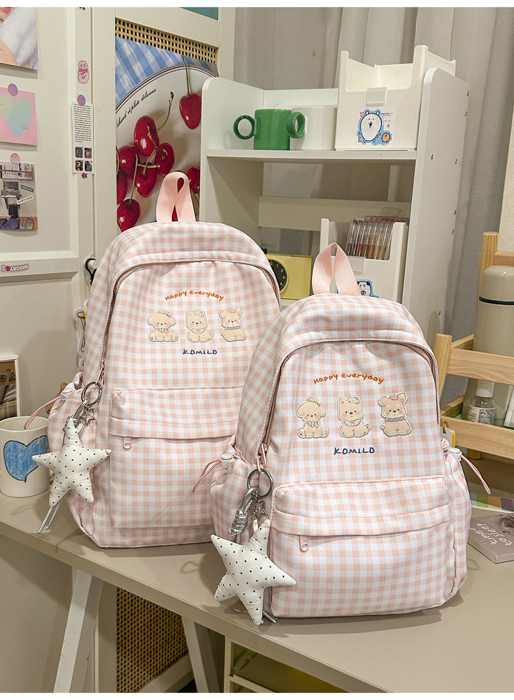 Cute Checkered Patterned Backpack