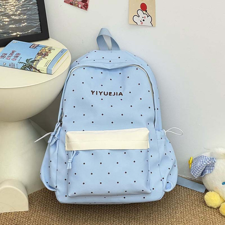 Casual Polka Dot Backpack Bowlift