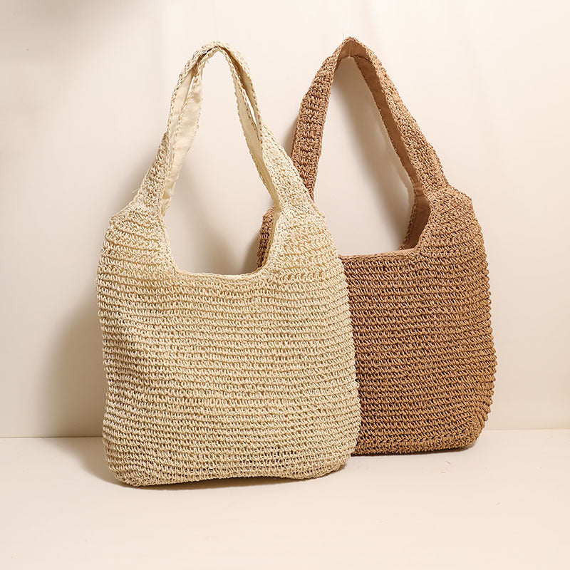 Spacious and Handcrafted Straw Tote Bag with Comfortable Shoulder Strap Bowlift