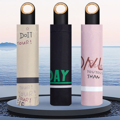 Women's Foldable Umbrella with Modern Print Bowlift