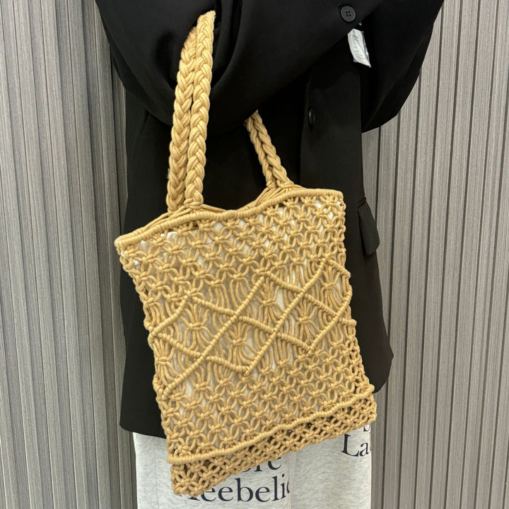 Handmade Macrame Tote Bag Bowlift