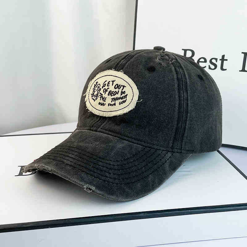 Women's Casual Distressed Cotton Baseball Cap Bowlift