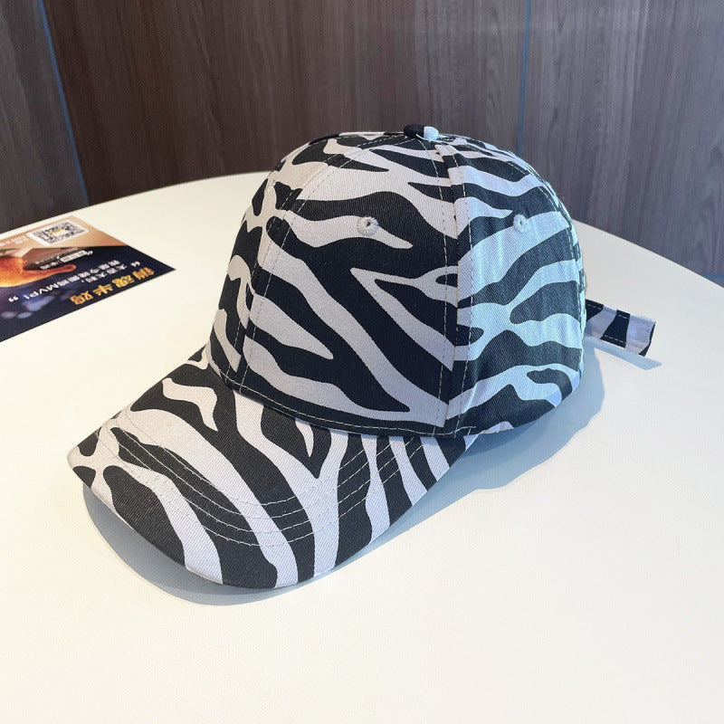 Women's Trendy Animal Print Adjustable Baseball Cap Bowlift