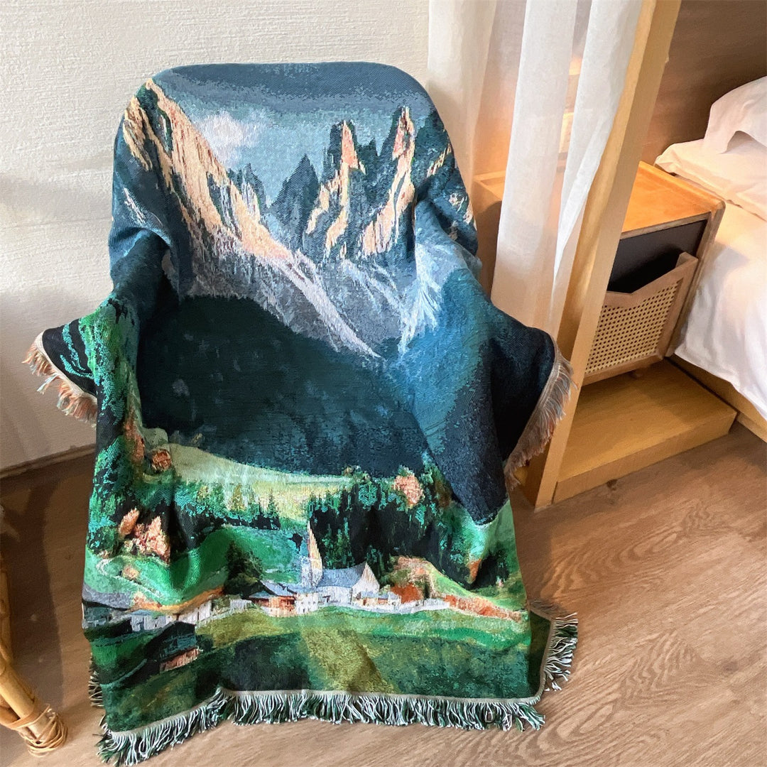 Scenic Mountain Tapestry Blanket