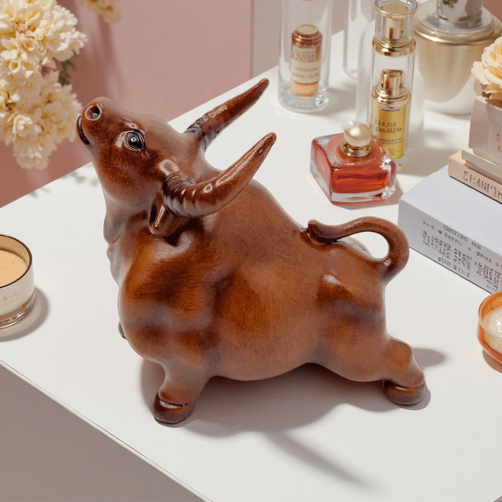 Decorative bull figure made of high-quality resin Bowlift