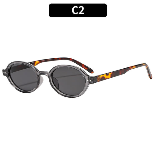 Retro Oval Frame Sunglasses