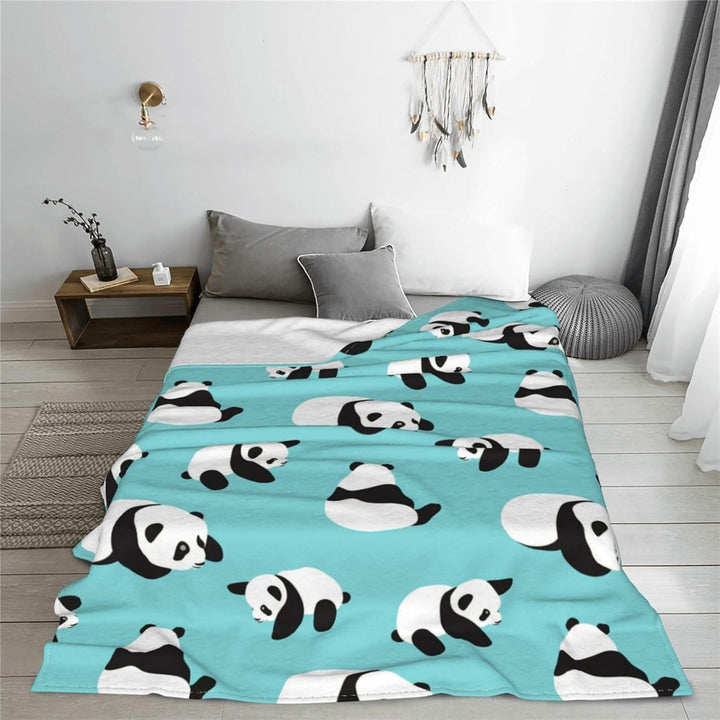Panda-Themed Soft Plush Throw Blanket