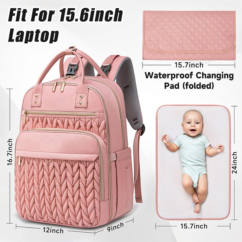 Elegant and Spacious Backpack with Textured Design Bowlift