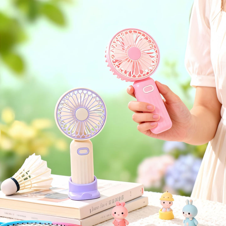 Women's Portable USB Hand Fan with Ergonomic Design Bowlift