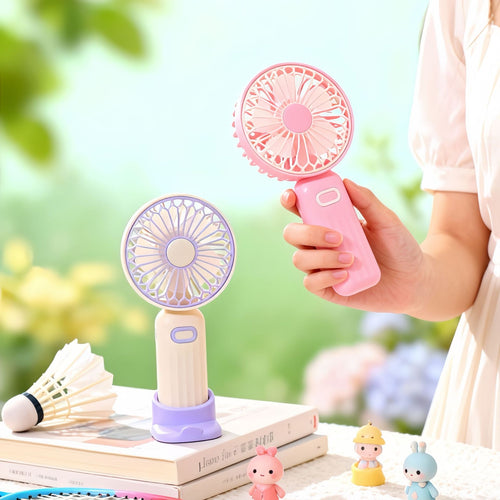Women's Portable USB Hand Fan with Ergonomic Design Bowlift