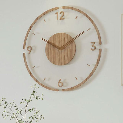 BowLift | Silent Nordic Wood Wall Clock 35 cm