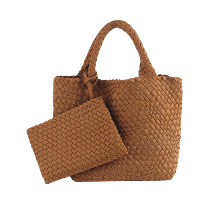 Braided Handbag with Removable Clutch Bowlift