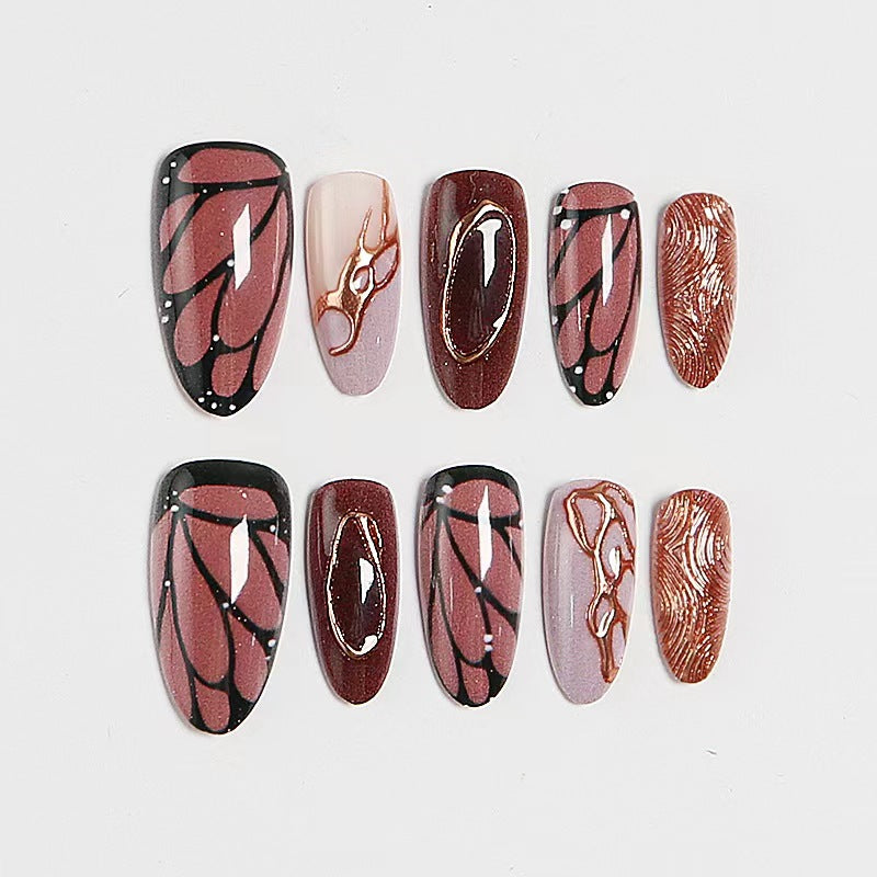 Creative nail design with artistic decorations Bowlift