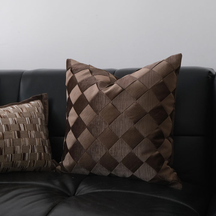 Textured Woven Accent Cushion for Sofa Decor