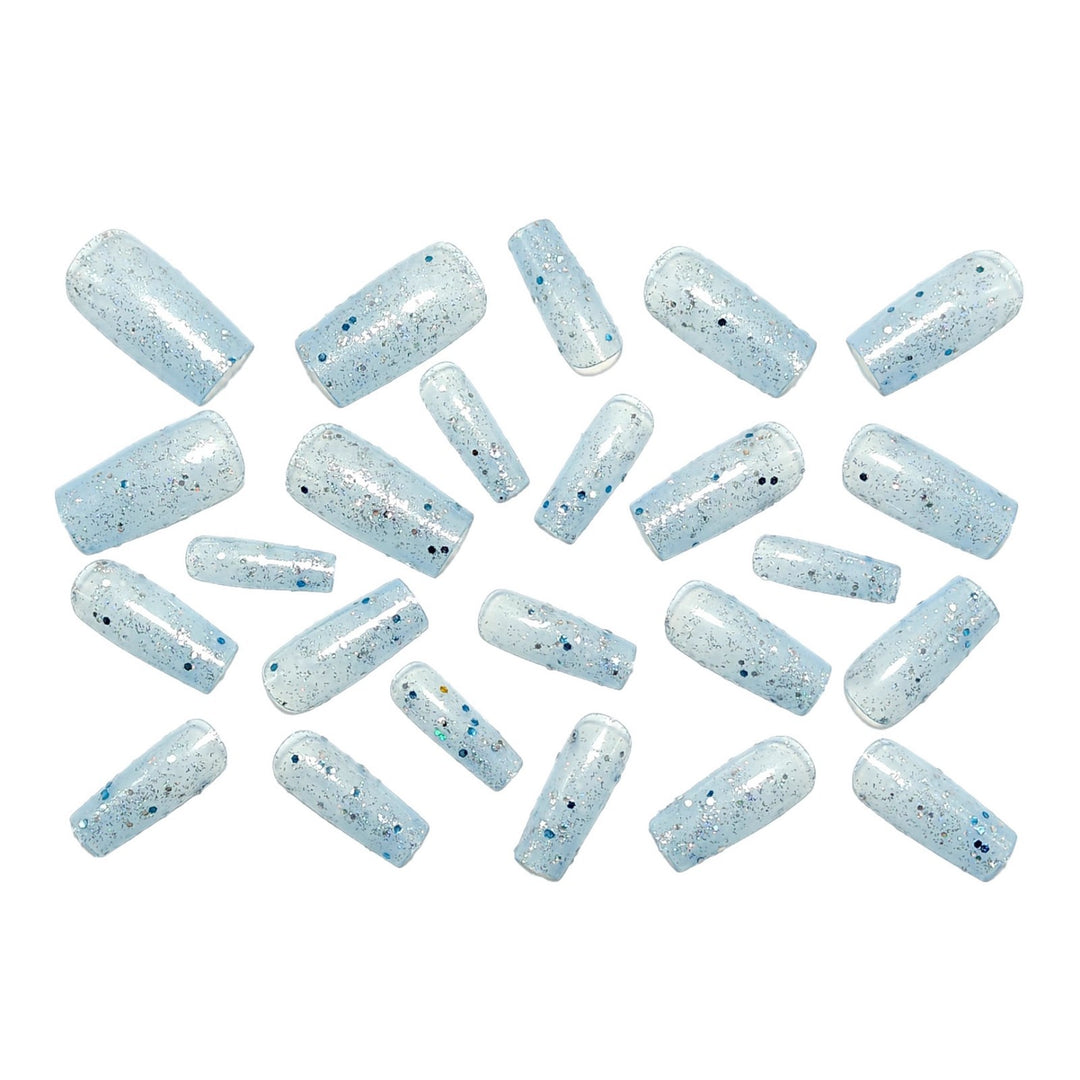 Artificial nails with glitter and glamorous effect Bowlift