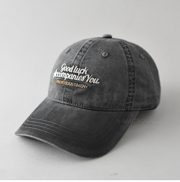 Men's Embroidered Cotton Baseball Cap Bowlift
