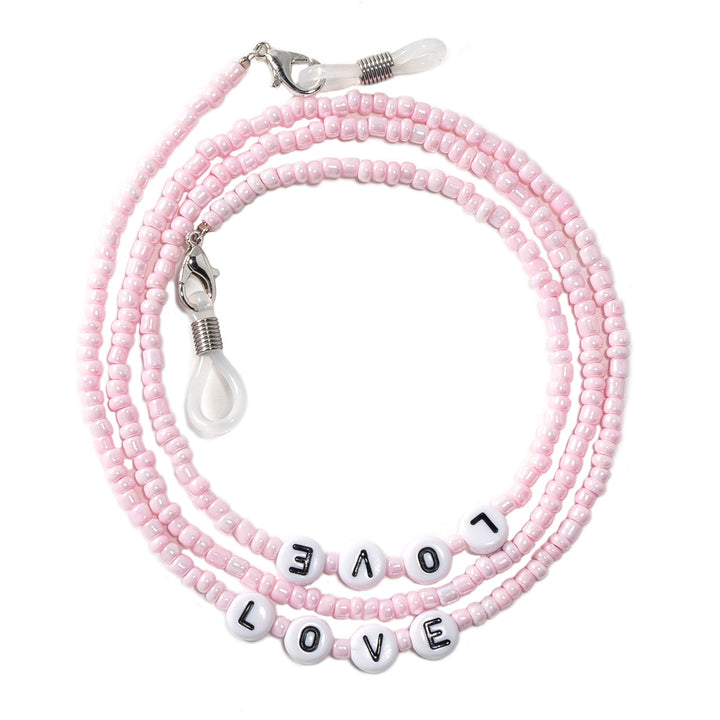 Love-themed Beaded Eyewear Chain Bowlift