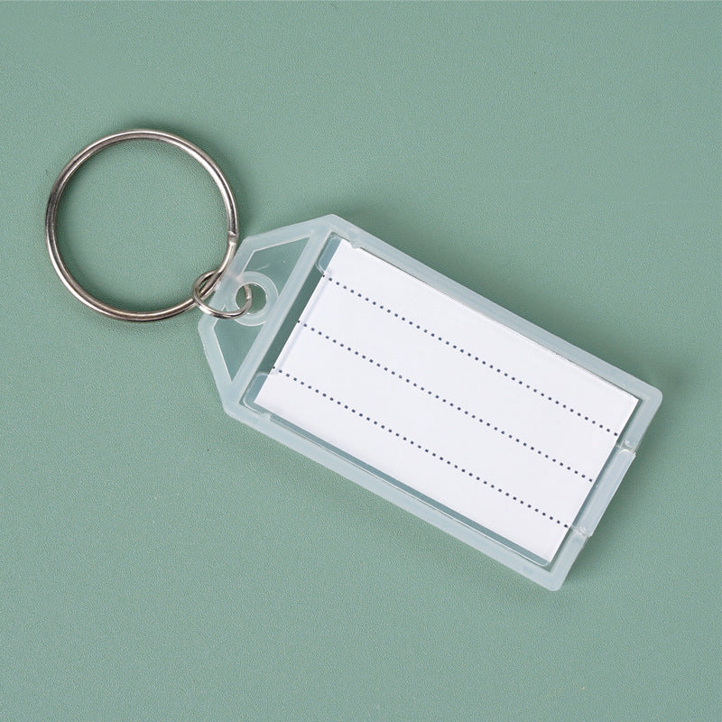 Unisex keychain with reusable label field Bowlift