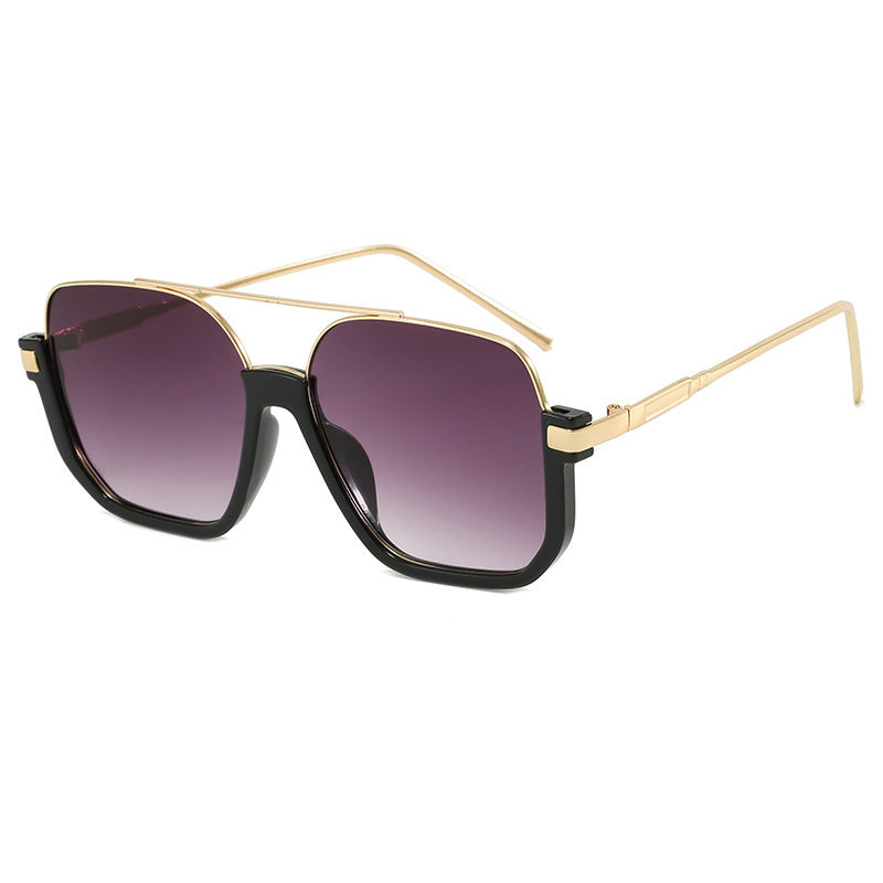 Women's Fashion Sunglasses with Curved Metal Frame and UV Protection Bowlift