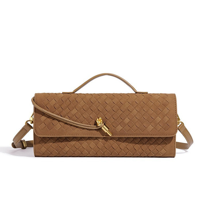 Sculpted Suede Clutch Bag Bowlift