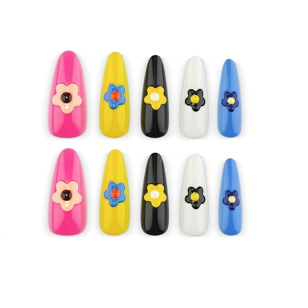 Creative Nail Art Set with Floral 3D Applications Bowlift