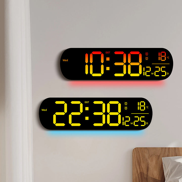 Digital LED Alarm Clock with Multifunctional Display Bowlift
