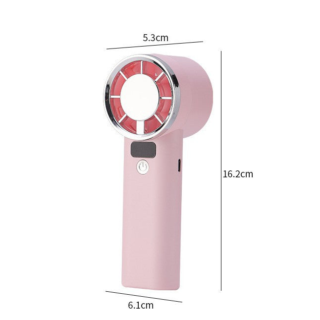 Ladies handheld fan with digital display and 3000mAh battery Bowlift