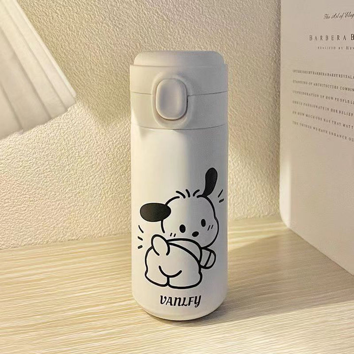 Ladies insulated drinking bottle with secure closure system and creative design Bowlift