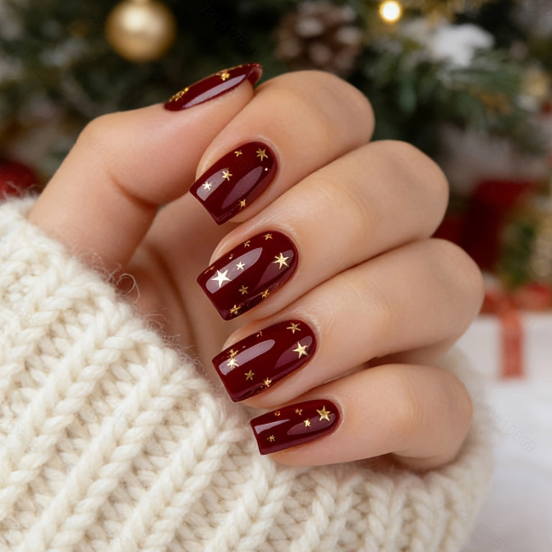 Decorative Star-Accent Nail Art Extensions Bowlift