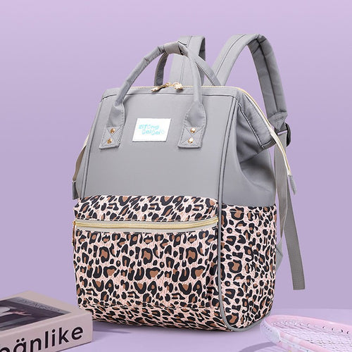 Trendy Animal Print Diaper Backpack Bowlift