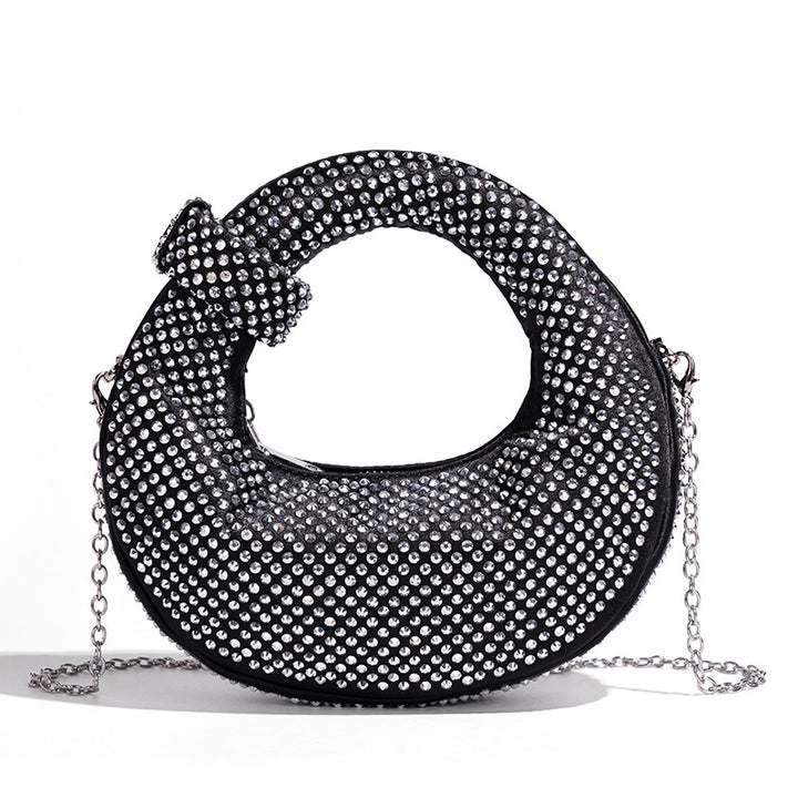 Chic Rhinestone-Embellished Handbag Bowlift