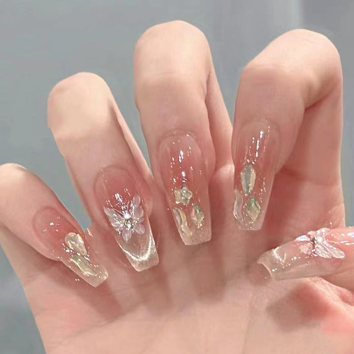Elegant Decorative Press-On Nail Set Bowlift