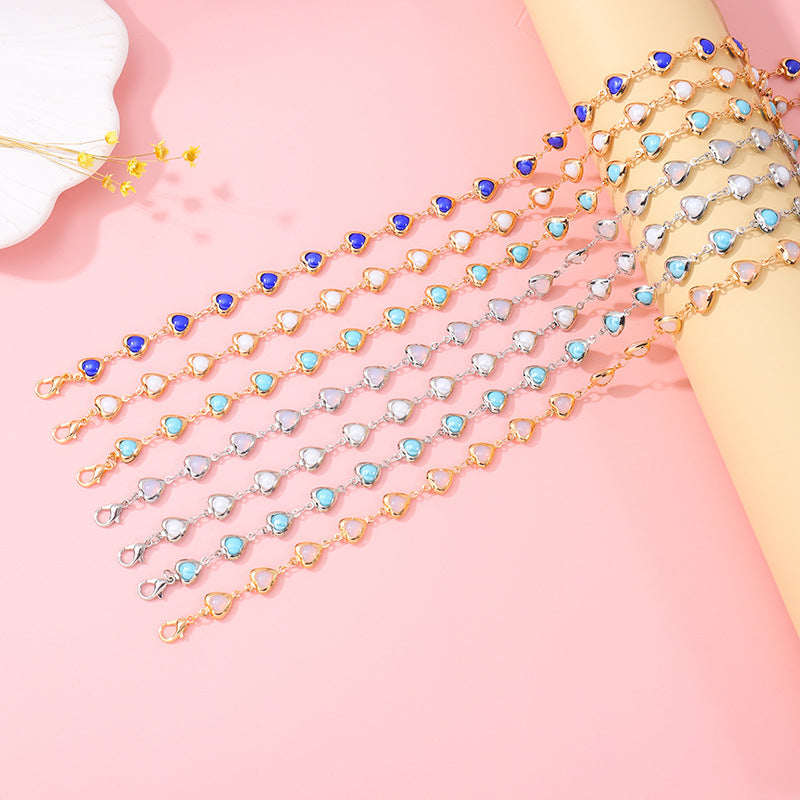 Heart-Shaped Gemstone Choker Necklace Bowlift